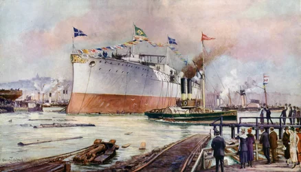 Il varo di una nave da guerra
